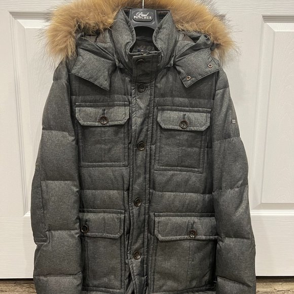 Paul & Shark Grey Down Winter Coat (Large) - Picture 5 of 12